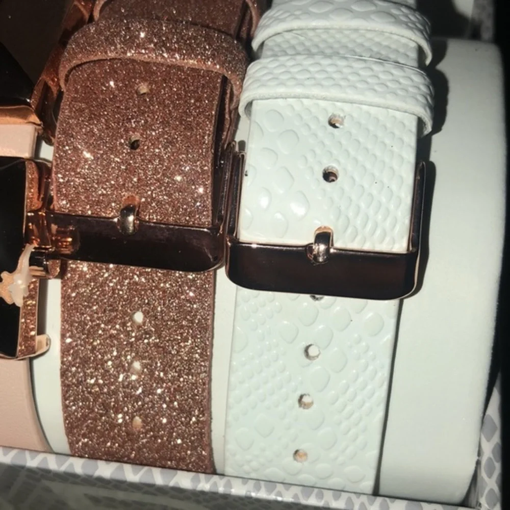 Rampage Gift Set Watch‎ Bracelet Set Rose Gold  White New